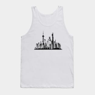 Shanghai Cityscape Tank Top